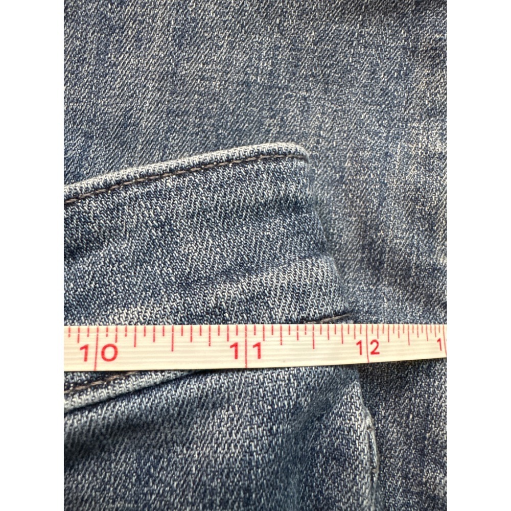 White House Black Market Jeans Womens 4 Blue Floral Embroidered Skinny - Picture 9 of 12